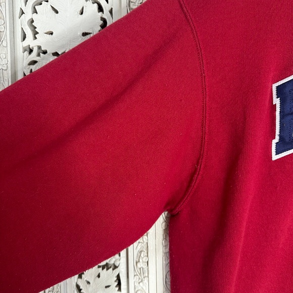 Y2K red Champion Boulder Colorado logo sweatshirt hoodie size large   Embroidere - Picture 5 of 10